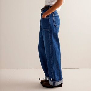 Free People We The Free Palmer Cuffed Jeans in Tunnel Vision